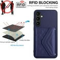 thumbnail image 5 of Nalacover Crossbody Wallet Case for Samsung S23 FE RFID Blocking Card Slot Holder, Magnetic Flip Folio Purse Case, PU Leather Envelope Design Handbag Women Girls for Samsung Galaxy S23 FE, Blue, 5 of 10