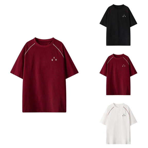 Men's Casual Summer Tees, Letter Print Round Neck Short Sleeve T-Shirt, S-6XL