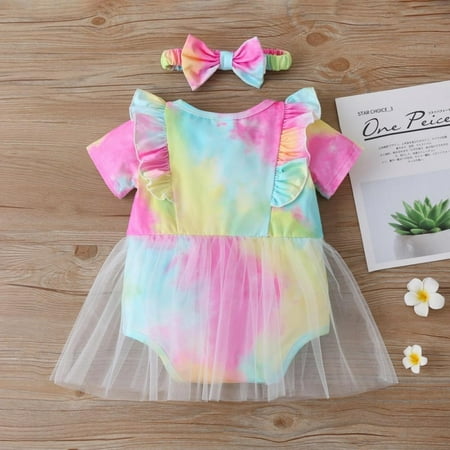 

Newborn Baby Girl Clothes Tops Romper Princess Lace Skirt Outfits Bodysuit Romper Dress