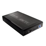 3.5 inch Hard Drive SATA USB3.0 Enclosure External Case, Black