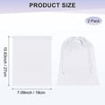 thumbnail image 3 of Uxcell 2-Pack Bolsa para Gafas de Esquí, 11.8" x 9.1" Bolsas de Pouch de Microfibra Suave con Cordón para Gafas de Nieve Blancas, 3 of 7