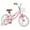 Pink, variant on Costway 14" Kid's Bike with Removable Training Wheels & Basket for 3-5 Years Old Pink