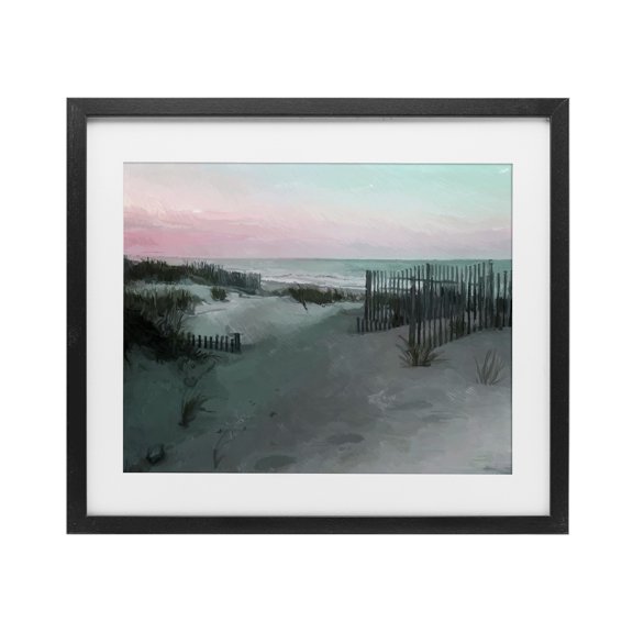 Stupell Industries Contemporary Dunes Horizon At Sunset Black Framed Print Under Glass, 16 x 13, by Charles Swinford