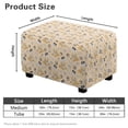 thumbnail image 7 of Xixirimido French Bulldog Bone Paws Pattern Ottoman Cover Rectangle Footrest Ottoman Slipcovers Footstool Cover Form Fit Stretch Ottomans Protective Cover for Living Room, Large, 7 of 7