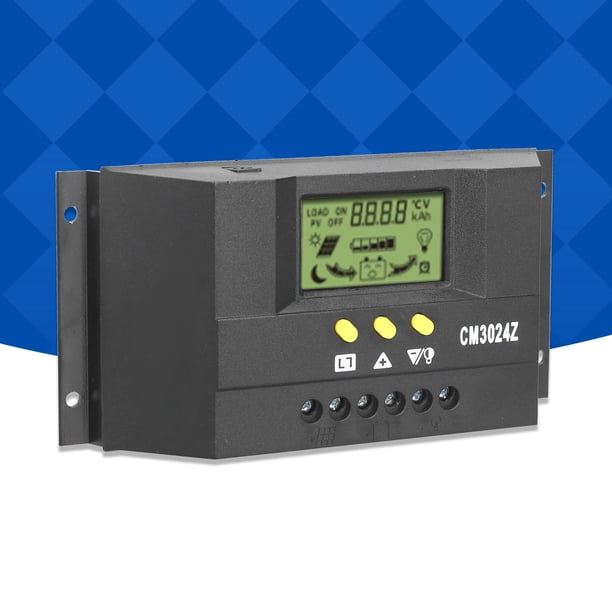 Controlador de Panel Solar 12V 24V Controlador Solar Batería Regulador Solar Inteligente Pantalla LCD Controlador de Panel Solar para Controladores Solares