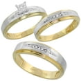 thumbnail image 2 of 10k Yellow Gold Men's Diamond Wedding Band Ring 1/4 inch wide Size 8, 2 of 2