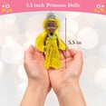 thumbnail image 5 of Little Dolls Set with Mini Princess Dolls for Girls – Princess Toy Dolls for Dollhouse –Small Doll Mini Princess Figures with Tiaras, Hair Accessories, 5 of 5