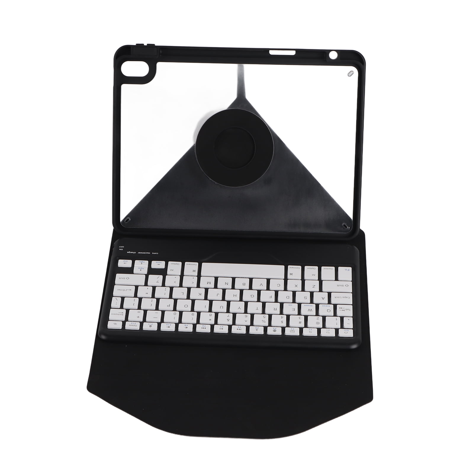Wireless Keyboard, Pen Holder PU Leather Keyboard Case Black Design