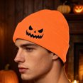 thumbnail image 4 of SYMOID Hall-oween Pumpkin Cuffed Beanie, Warm Winter Knit Skull Cap for Men Women, Orange Hats,Size Free Size, 4 of 4