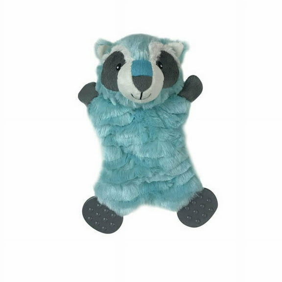 Flatties Dog Toys Soft Snuggle Woodland Creatures Choose Fox Raccoon or Moose 9" (Raccoon)