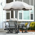 thumbnail image 5 of Gymax 6.5 FT Beach Umbrella w/ Fringe Tassel Umbrella w/ Push Button Tilt Sand Anchor Cream White, 5 of 10