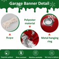 thumbnail image 6 of Fsddascl 6 x 13 Ft Christmas Garage Door Cover, Red Snowman Christmas Large Garage Door Banner, Tree Snowflake Gifts Xmas Hanging Garage Mural Background for Indoor Outdoor Xmas Party Supplies, 6 of 9