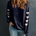 thumbnail image 2 of Ltctricy Womens Valentine's Day Sweatshirts Cute Heart Print Long Sleeve Pullover Tops for Gifts Comfy Fashion Shirts, 2 of 7
