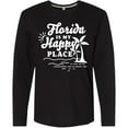 thumbnail image 3 of Inktastic Florida is My Happy Place with Palm Trees Long Sleeve T-Shirt, 3 of 5