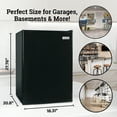 thumbnail image 6 of Igloo 2.6 cu ft Mini Refrigerator, Single Door Mini Fridge With Freezer and 2 Shelves, Black, 6 of 7