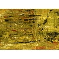 thumbnail image 1 of Ahgly Company Machine Washable Indoor Rectangle Oriental Yellow Industrial Area Rugs, 7' x 10', 1 of 4