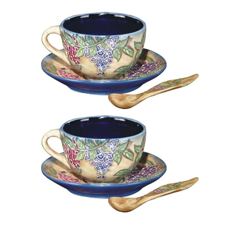 

Springdale Lighting 2.75 inch H Grape Vine 2-Piece Hand Painted Porcelain Cup And Saucer Set