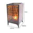 thumbnail image 5 of Cuboidal Metal and Glass Candleholder with Typography, Black and Clear, 5 of 5