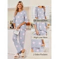 thumbnail image 3 of Ekouaer Womens Pajamas Sets 2 Piece Lounge Set 3/4 Sleeve Tops and Long Pants Soft Pjs Loungewear with Pockets, 3 of 4