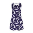 thumbnail image 4 of Blczomt Spring Dresses for Women Floral Summer Casual Tank Dress Sundress Sleeveless with Pockets Purple Mini Womens Clothes, 4 of 9