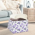 thumbnail image 5 of Large Lidded Foldable Storage Baskets Cubes Boxes Lids Bin for Home Bedroom Office Rose Flowers Purple, 5 of 7