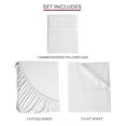 thumbnail image 6 of Lux Decor Collection Twin XL Bed Sheets - Brushed Microfiber 3 Piece Bed Sheets Set Upto 16 Inches Deep Pocket, White, 6 of 8