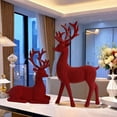 thumbnail image 4 of 2 Pcs Christmas Resin Deer Ornaments – Figurines for Living Room, TV Stand, Wine Cabinet, High-End Holiday Decor, 4 of 5
