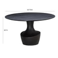 thumbnail image 2 of Gevra Black Acacia & Faux Plaster Dining Table, 2 of 7