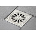 thumbnail image 3 of Kingston Brass BSF4161BN Watercourse Sunburst 4-Inch Brass Square Grid Shower Drain with Hair Strainer in Brushed Nickel, 3 of 7