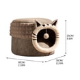 thumbnail image 7 of Deeceymbur Cat Cave Bed Enclosed Warming Shelter Cozy Closed Pod Plush Cat House Semi Enclosed Sleeping Nest for Indoor Cats, 7 of 7