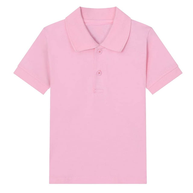 Annhoo Chemises Polo d'Été pour Filles Manches Courtes Col Rabattu Bouton Coton Tennis Tunique Basique Décontractée 2-15 Ans