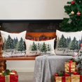 thumbnail image 6 of Christmas Pillow Covers 18x18 Christmas Decorations Watercolor Blue Green Christmas Tree Rustic Style Nature Forest Print Decorative Throw Pillows Winter Christmas Decor, 6 of 6