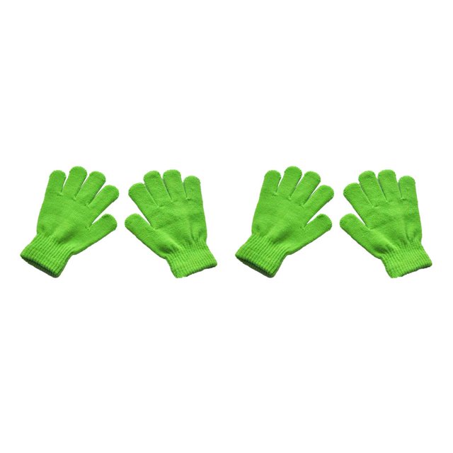 sweethay 1 par de guantes para niños, guantes para niños, prácticos, sencillos, prácticos, accesorios de ropa para ropa de invierno, verde Verde 2Conjunto