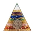 thumbnail image 1 of de cristal, de obsidiana de energía moderna para estanterías de libros se muestra Zulema Pirámide de cristal, 1 of 8