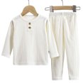 thumbnail image 2 of fatyb Boys Girls Pajama Sets Long Sleeve Tops and Sleepwear Pants Comfortable Clothes Outfits for Kids, 2 of 3