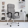 thumbnail image 2 of Silla VidaXL, escritorio reclinable con ruedas, giratoria de 360°, gris claro, 2 of 8