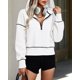 thumbnail image 4 of Sudadera PRETTYGARDEN 2025 Otoño Cropped Half Zip Hoodie M Blanca, 4 of 8