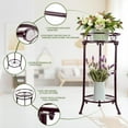 thumbnail image 3 of Plant Stand Indoor, Metal Potted 2 Tiers Tall Outdoor Plant Stands,20.3'' Heavy Duty Corner Display Rack, Flower Pot Shelf Planter Holder Decor for Home Garden Office-Bronze, 3 of 15