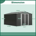 thumbnail image 2 of Outdoor Waterproof Garden Tool Storage Sheds with Metal Foundation with Floor Frame, Tool Shed with Lockable Hinged Doors & Air Vents, Storage House Waterproof for Backyard, Lawn, 2 of 8