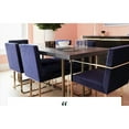 thumbnail image 2 of Pangea Home Dexter 18.5" Velvet & Steel Arm Chair in Navy & Gold, 2 of 5