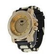 thumbnail image 4 of CHARLES RAYMOND Bling-ed Out It's Lit! Hip Hop Watch & Jewelry Set w/Cuban Chain and Cuban Bracelet - GJM Set (GJM-CB (0586 Blk-Gld Dial)), 4 of 7