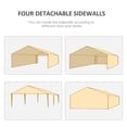 thumbnail image 6 of 10x20 Party Tent with 4 Removable Walls, Wedding Canopy Gazebo, White, 6 of 11
