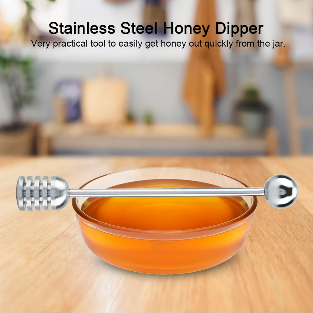 YLSHRF Stainless Steel Honey Dipper,Honey Dipper,Solid Stainless Steel Honey Dipper Drizzler