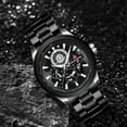 thumbnail image 5 of VAVA VOOM Sports Fashion Watch Luxury Design Gold Black Stainless Steel Quartz Movement Calendar 3ATM Waterproof For Men's Wristwatches, 5 of 10