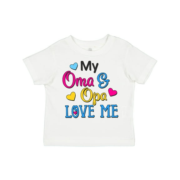 Inktastic My Oma and Opa Love Me with Hearts Boys or Girls Toddler T-Shirt