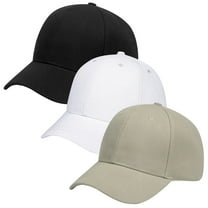 Mens & Womens Baseball Cap 3 Pack UV Protection Snapback Hats Unisex Multipack Casual Solid Adjustable Athletic Workout Golf Ball Hat