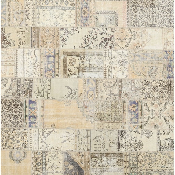 Ahgly Company Machine Washable Indoor Rectangle Contemporary Light French Beige Brown Area Rugs, 3' x 5'