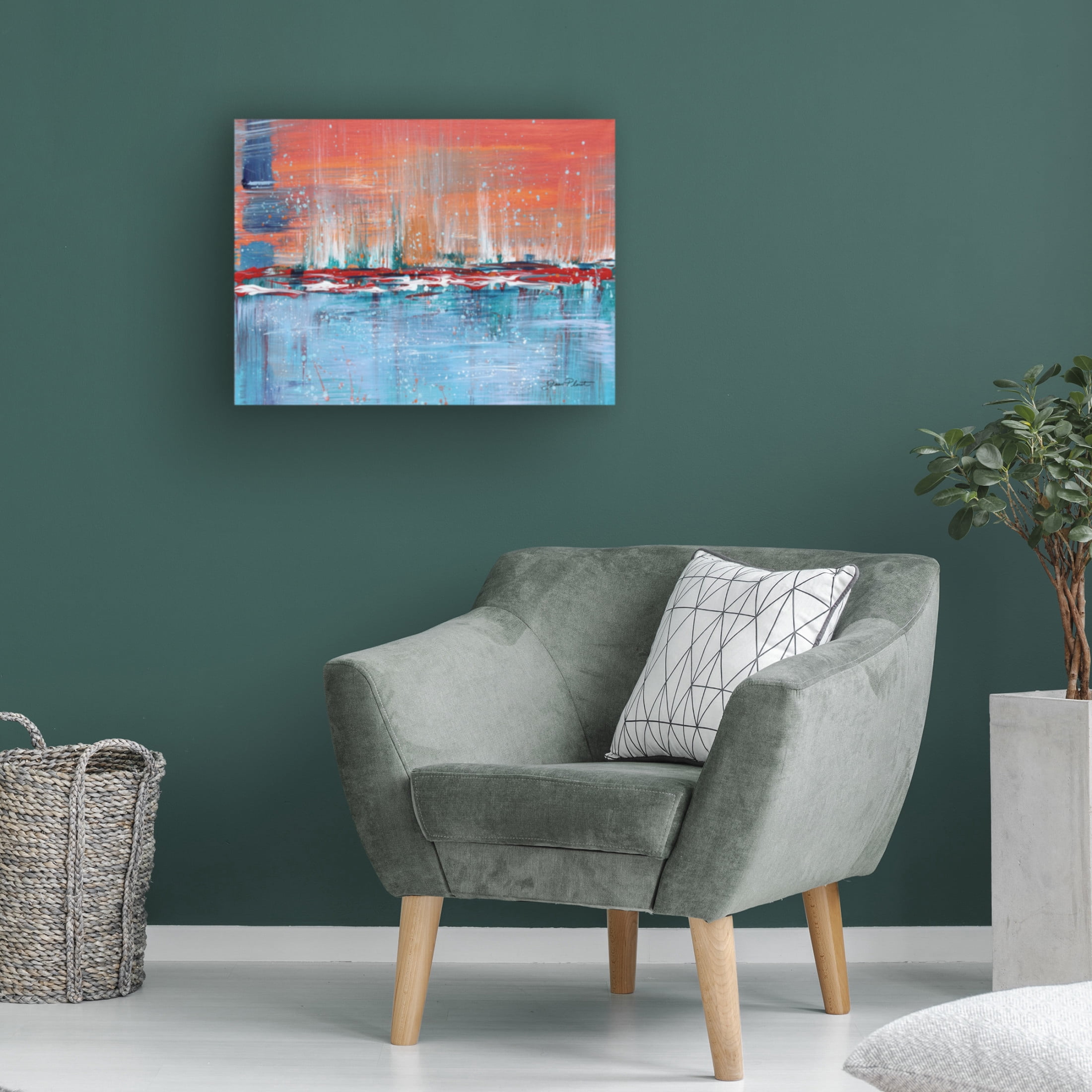 Canvas Wall Art - Jean Plout 'July Heat Landscape' Wall Art for Living Room, Bedroom, or Office Décor by Trademark Fine Art - 47 x 35 Inches