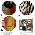 thumbnail image 3 of Designart "Collage of Vintage Zebras I" Animals Zebra Metal Wall Art, 3 of 5