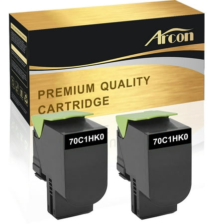 Arcon 2-Pack Compatible Toner for Lexmark 70C1HK0 CS510dte CS410dtn CS310dn CX510dthe CX410dte (Black) Arcon Compatible Toner Cartridges & Printer Ink offer great printing quality and reliable performance for professional printing. It keeps low printing cost while maintaining high productivity. Product Specification: Brand: Arcon Compatible Toner Cartridge Replacement for: Lexmark 70C1HK0 Compatible Toner Cartridge Replacement for Printer: Lexmark CS510de/CS510dte Lexmark CS410dn/CS410n/CS410dtn Lexmark CS310dn/CS310n Lexmark CX510de/CX510dhe/CX510dthe Lexmark CX410e/CX410de/CX410dte Pack of Items: 2-Pack Ink Color: 2 * Black Page Yield (based upon a 5% coverage of A4 paper): 2*4 000 Pages Cartridge Approx.Weight : 0.88 Pounds Cartridge Dimensions (Per Pack): 5.51 x 4.13 x 2.76 Inches Package Including: 2-Pack Toner Cartridge
